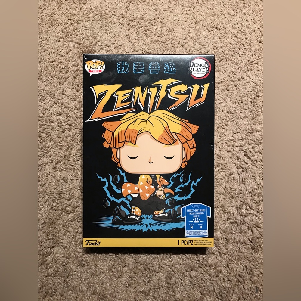 Funko Pop! Tees Demon Slayer Zenitsu Adult Shirt Size Medium